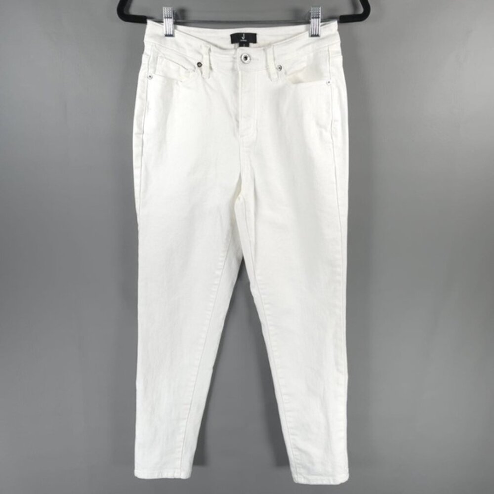 J JASON WU High Rise Crop Skinny White Denim Jeans A503659‎ Size 0